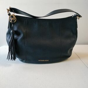 Michael Kors Brooke Blue Hobo Pebble Leather Shoulder Bag Pocketbook